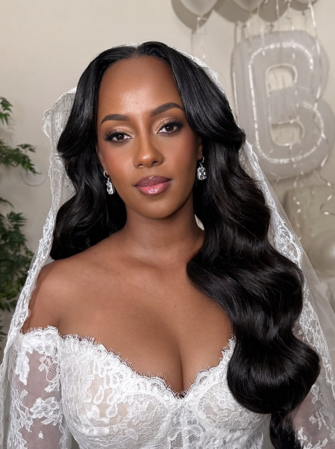Bridal makeup by Sia Mia — veil