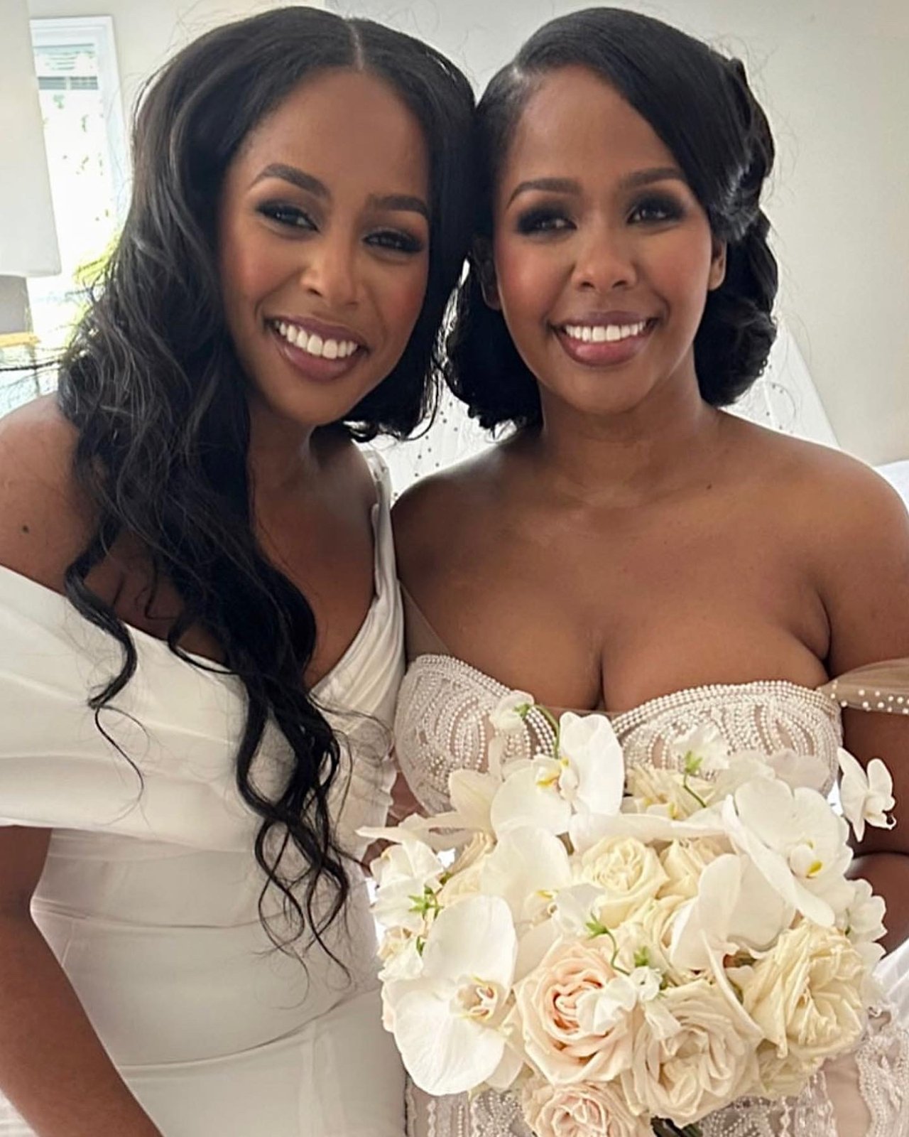 Bride and bridesmaid — wedding day makeup by Sia Mia